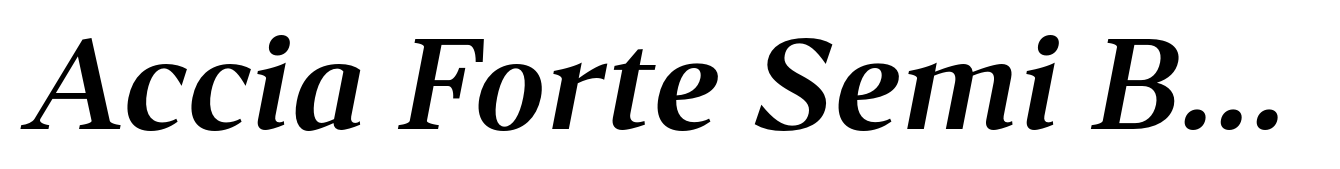 Accia Forte Semi Bold Italic
